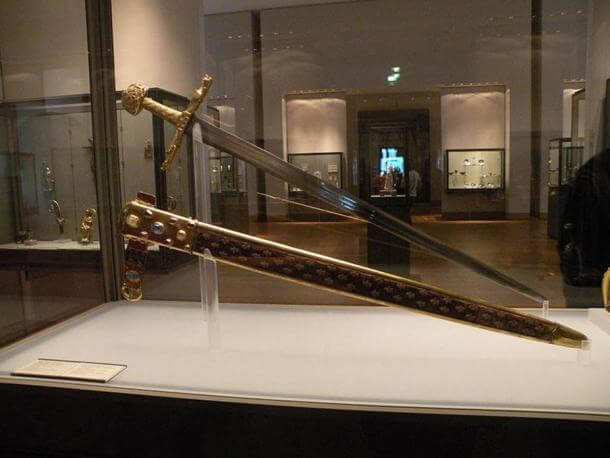The Joyeuse sword in the Louvre Museum.