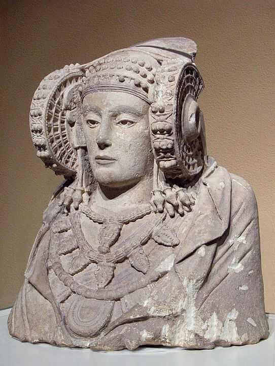 Lady of Elche in National Archaeological Museum, Spain: Image Credit: Wikimedia Commons