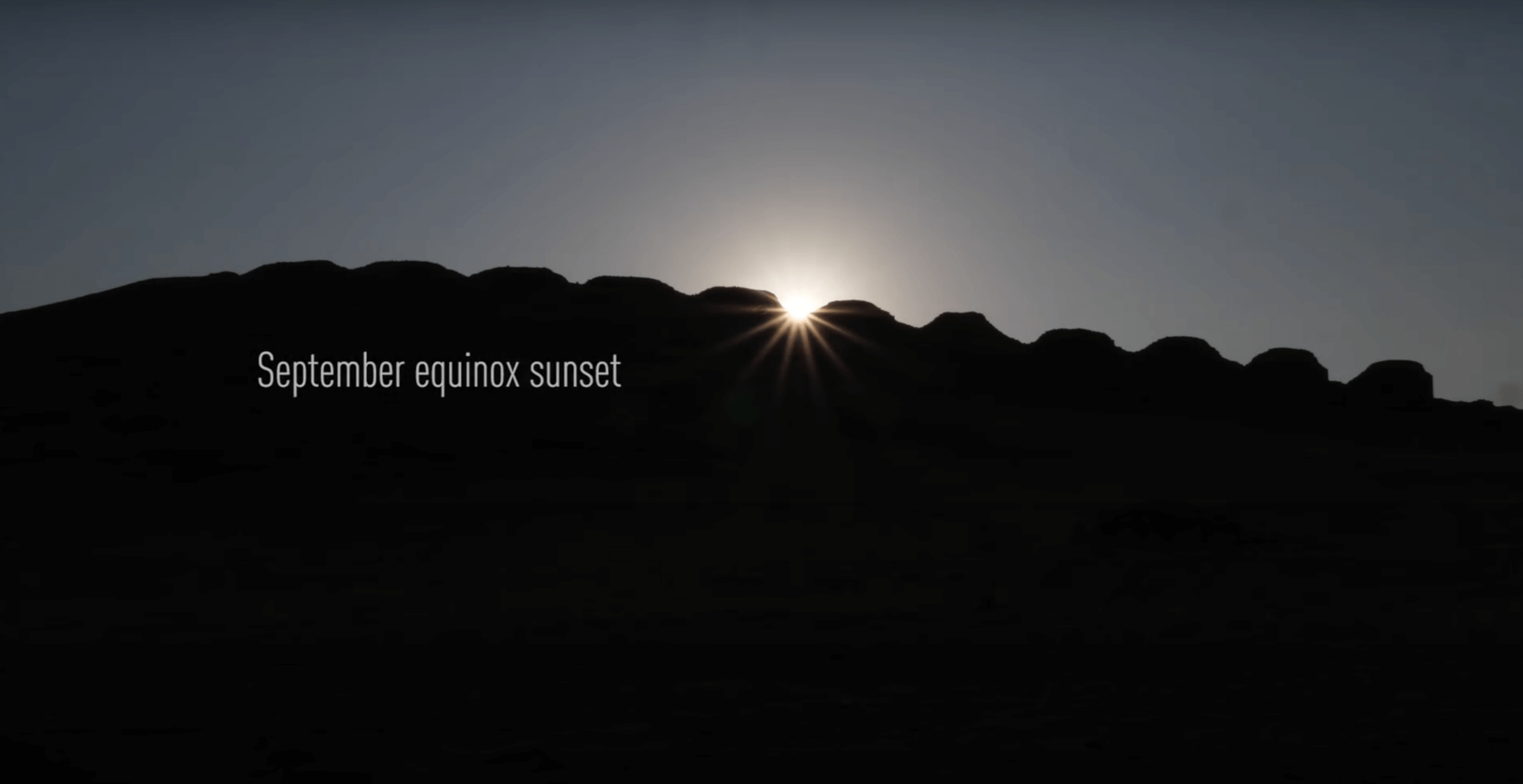 The September equinox sunset. (World Monuments Fund/Youtube Screenshot)