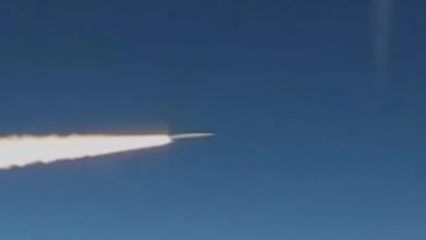 Still from footage taken from Russian Defence Ministry official web site. A Kinzhal hypersonic missile during a test in southern RussiaRussian Defence Ministry