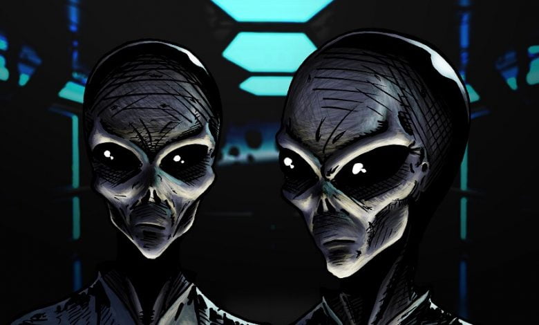Image of Two Grey Aliens