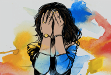 Stressed Woman Holding Her Face With Hands
