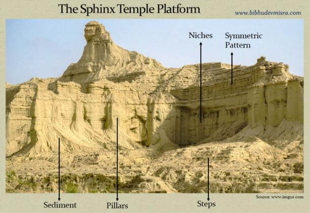​​Some features of the site reminiscent of architectural features.
