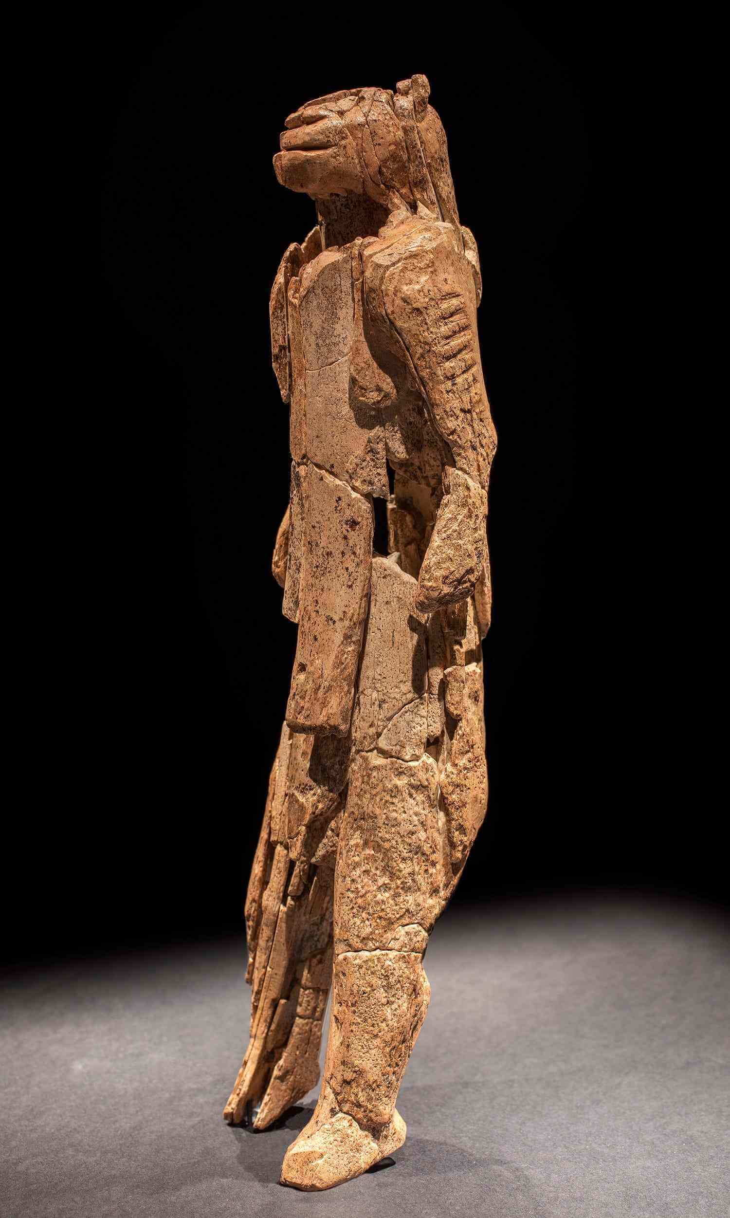 The Löwenmensch figurine or Lion-man of the Hohlenstein-Stadel is a prehistoric ivory sculpture discovered in the Hohlenstein-Stadel, a German cave in 1939. It’s nearly 40,000 years old.