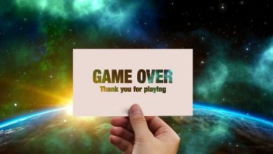 Game Over Text Background Planet Earth