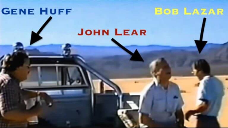 Still from Bob Lazar and Friends Filming Test Flight Alien Craft at Area 51 (1989)