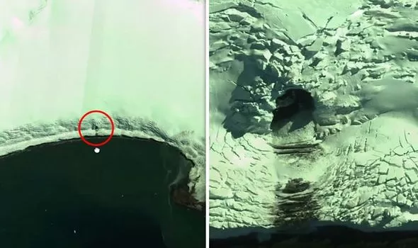 A mysterious hole in Antarctica has sparked a frenzy of speculation (Image: IG)