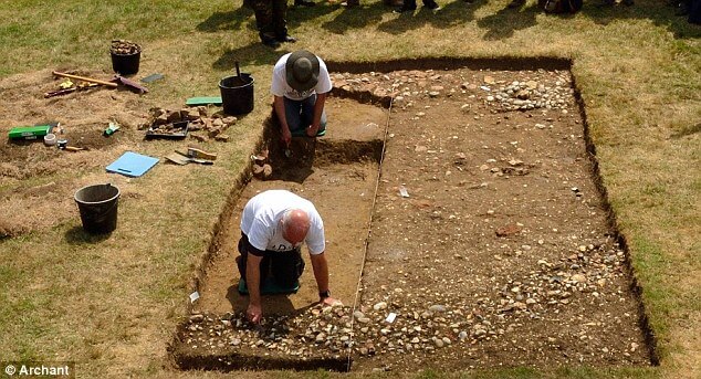 The bones of the giant dog were found during a dig among the ruins of Leiston Abbey in Suffolk