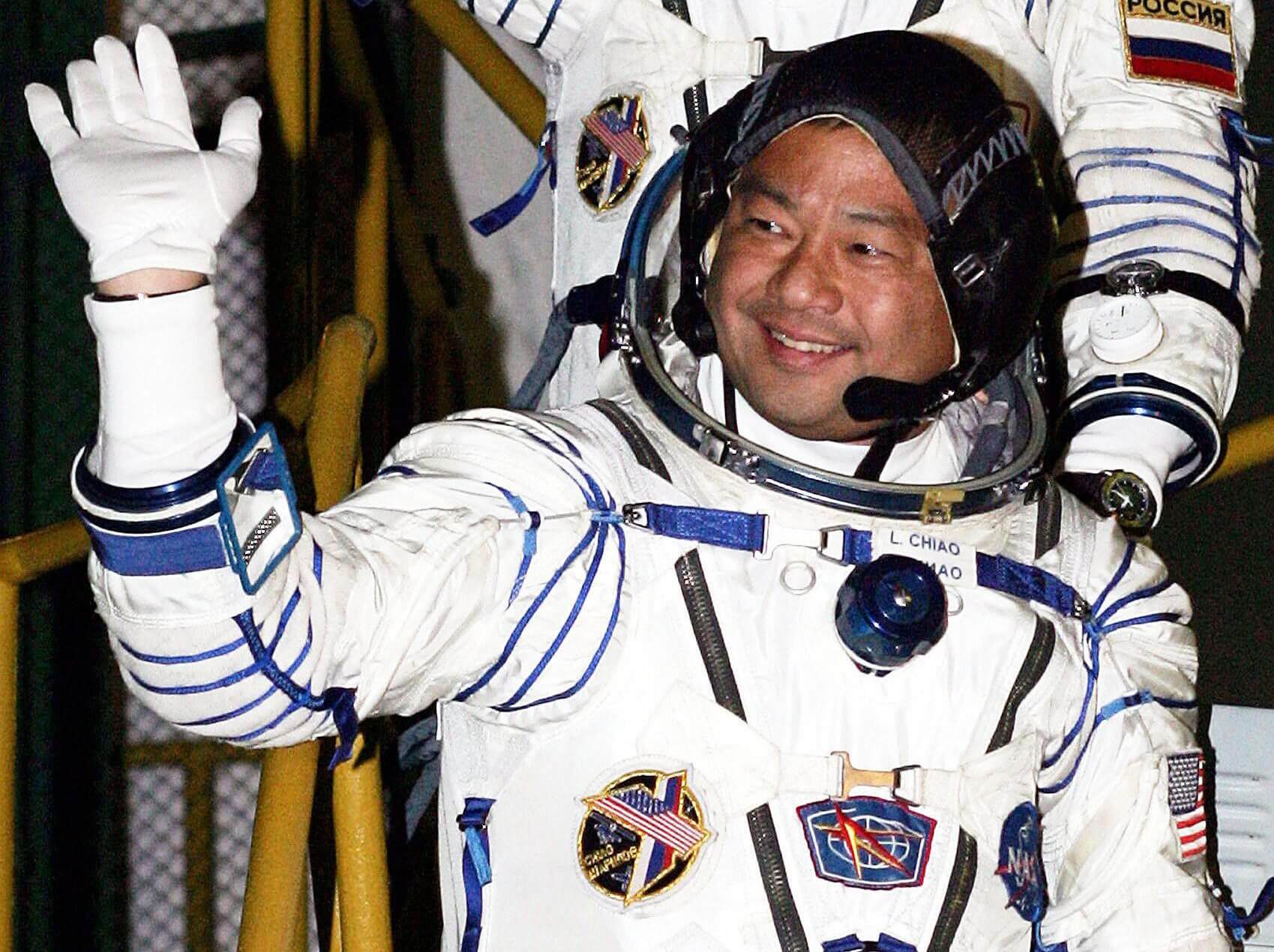 Leroy Chiao pictured in 2004 as he prepares to blast off to the International Space Station. Credit: Getty Images