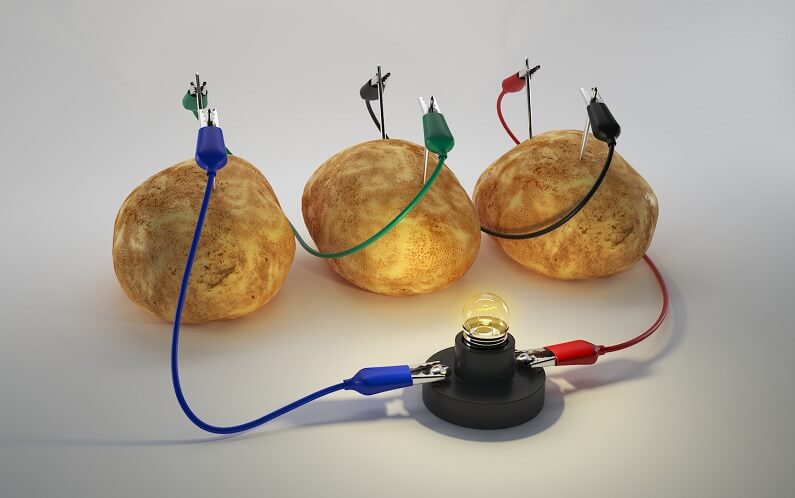 A Potato Battery Can Light Up A Room For Over A Month