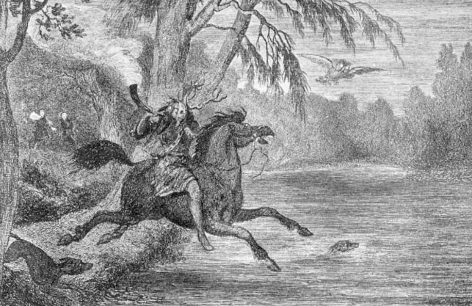 Victorian picture of Herne the Hunter (George Cruikshank / Public Domain)
