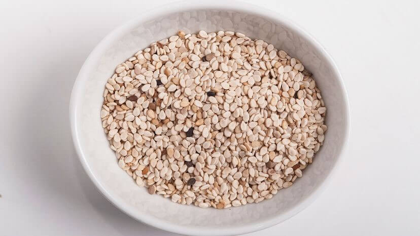 Sesame seeds come in both white and black varieties and are easy to sprinkle on salads, soups and sandwiches. Paolo Picciotto/Reda&Co/Universal Images Group/Getty Images