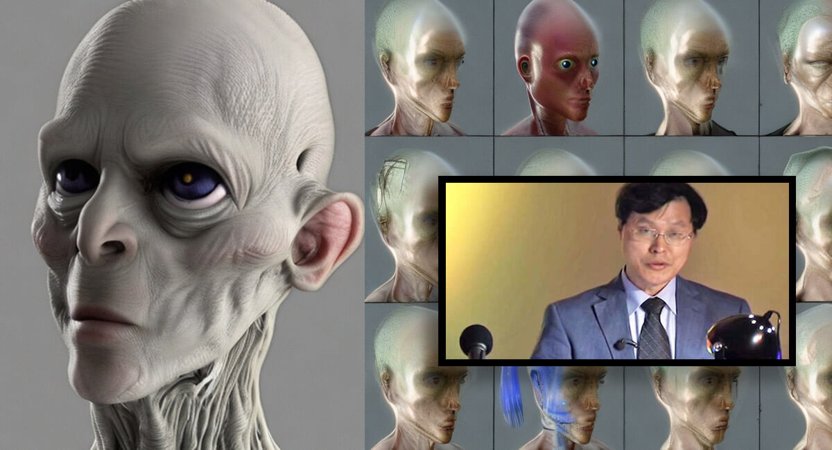 Dr Chi believes the aliens breed with humans to produce an "intelligent" hybrid species (Image: Miles Johnston /Youtube)