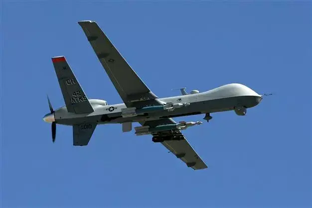 This picture shows an MQ-9 Reaper drone flying over Iraq.