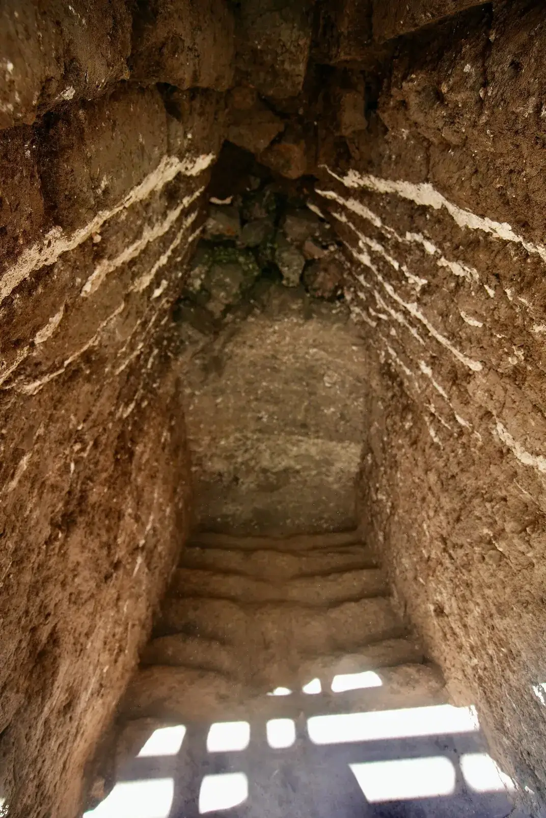 The brick corbelled arch hangs over a corridor inside of the structure found at Tel Shimron. Eyecon