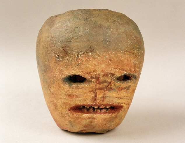A plaster cast of a "ghost turnip" carving from Donegal, Ireland © National Museum of Ireland