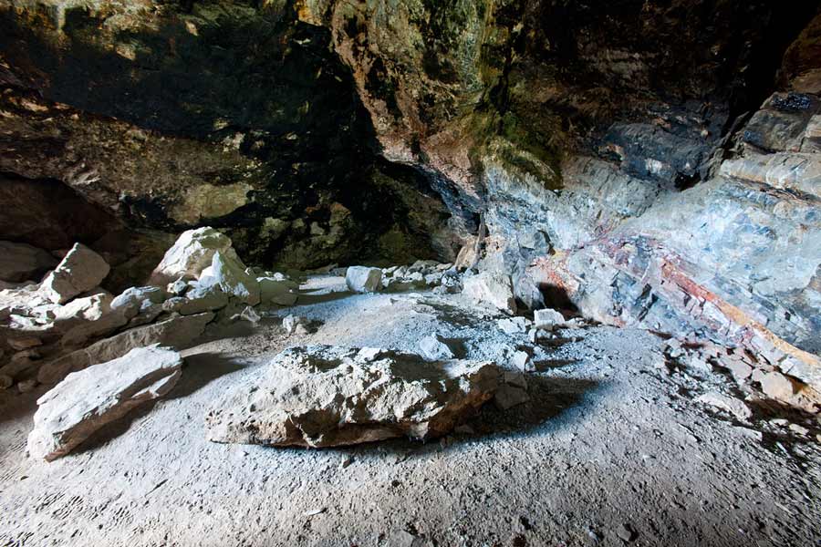 Interior of Lovelock Cave located next to the former lakebed of Lake Lahontan in Nevada. Source: