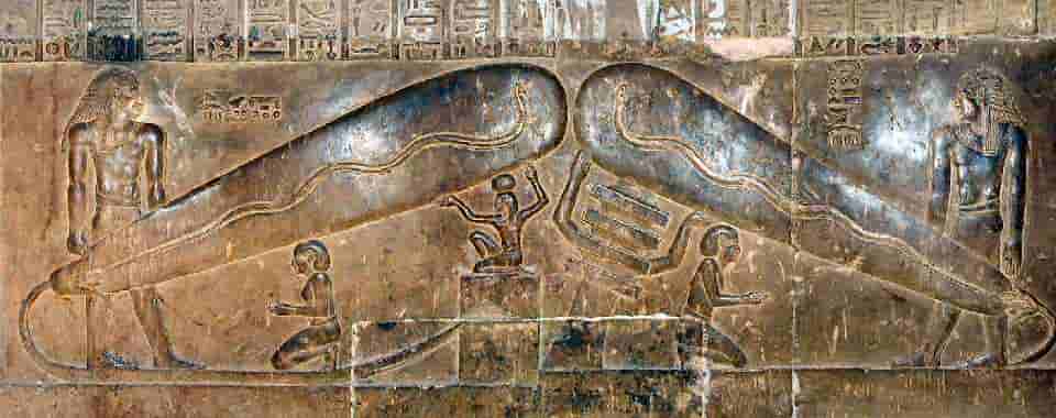 The most popular ‘Dendera light’ relief in the Temple of Hathor, Dendera, Egypt. (Ioannis Syrigos)