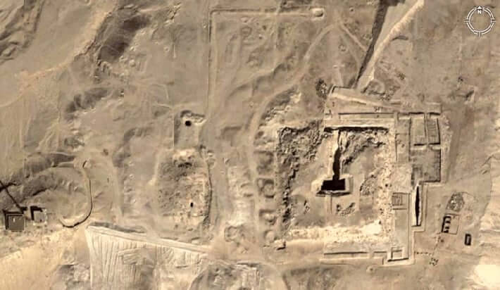 Aerial image of the site where the fourth Pyramid was found
