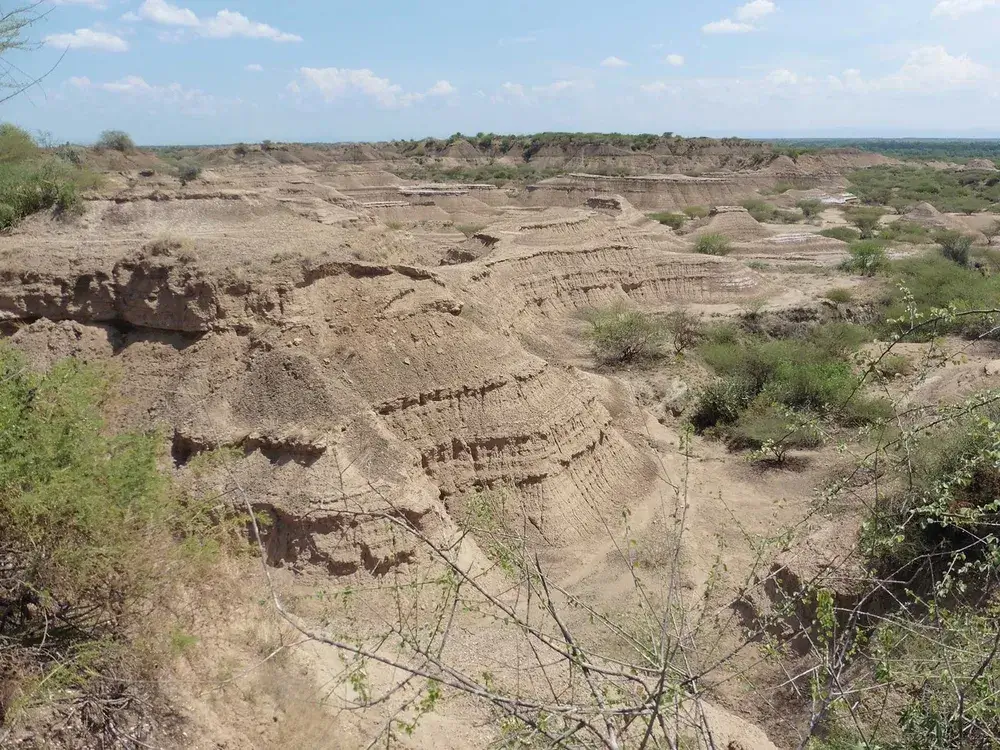 The remote Kibish Formation, in southern Ethiopia, features layered deposits more than 300 feet thick that have preserved many ancient human tools and remains.