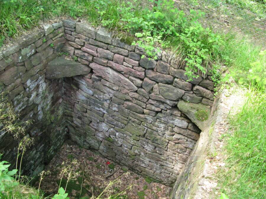 An example of a wolf pit, this one from Bavaria, Germany. 