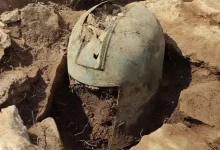 The helmet could date to as far back as the sixth century B.C.E.