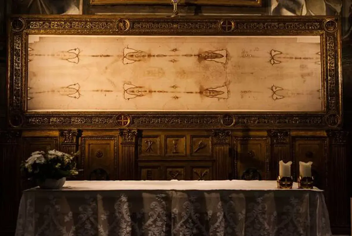 The mysterious image is stored in a shielded chapel in the Cathedral of St. John the Baptist.