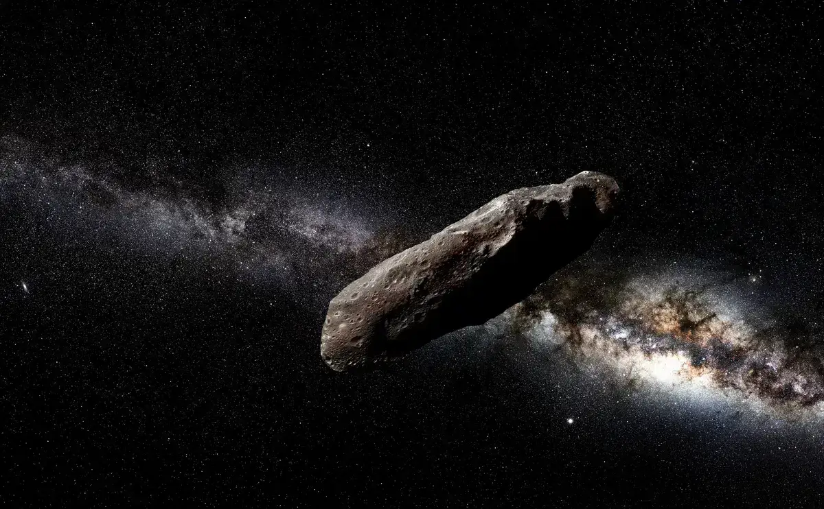 An artist's impression of 'Oumuamua