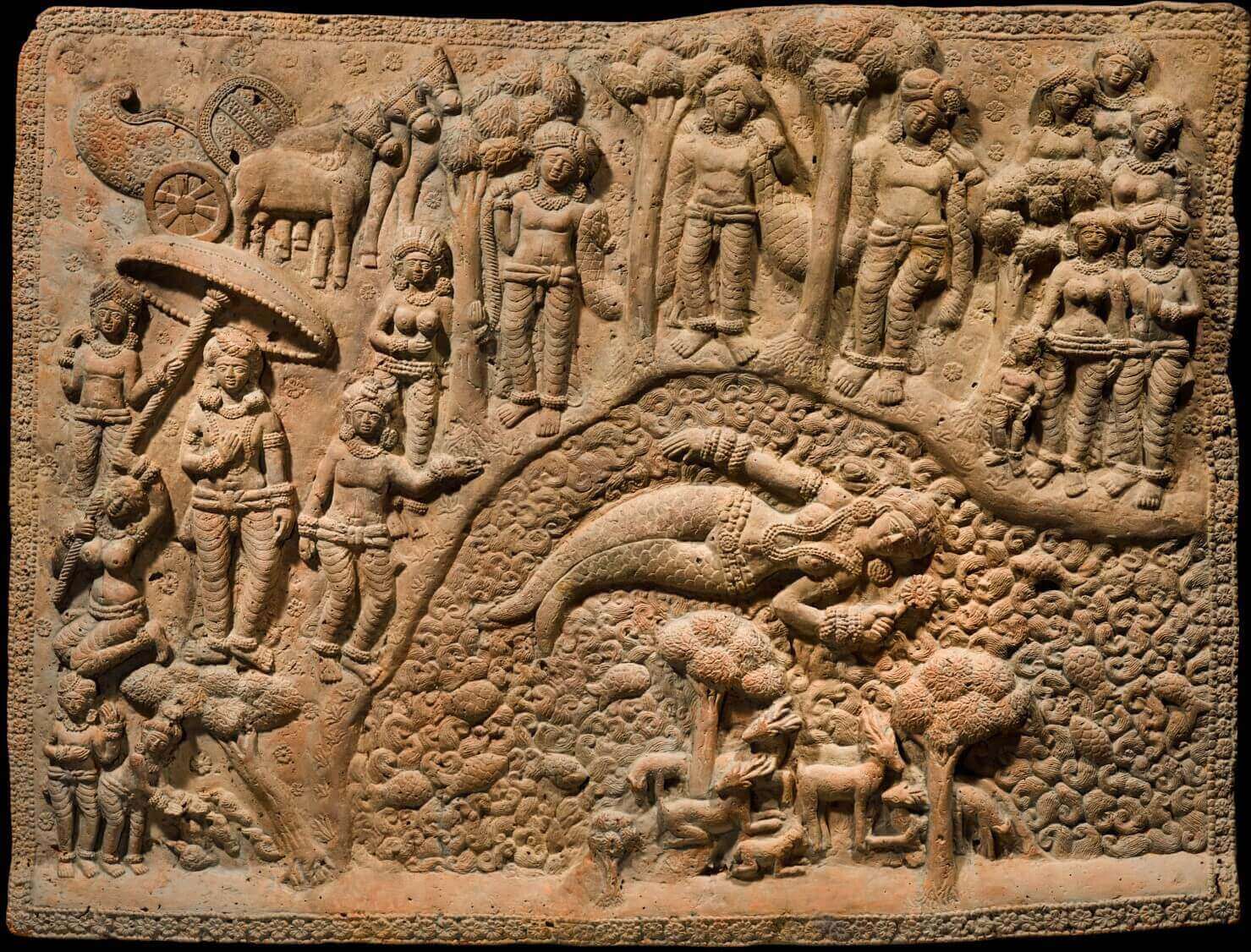 Terracotta plaque from Chandraketugarh