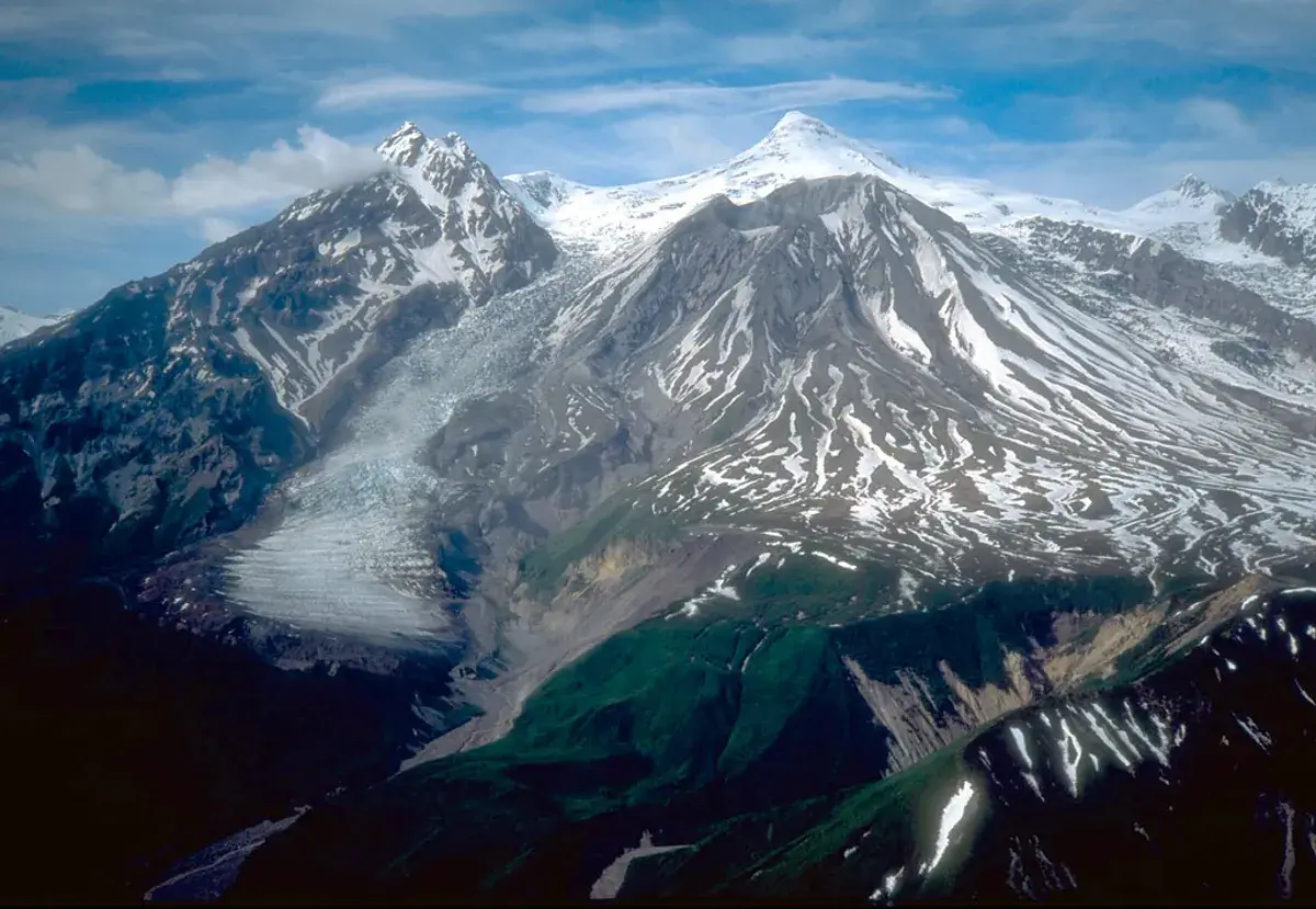 Mount Spurr's Crater Peak, as pictured in 1993.