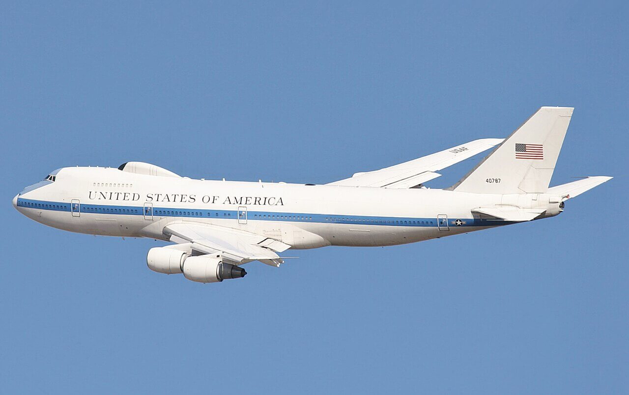 An E-4B in flight