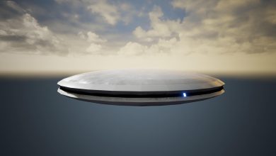 Edward Snowden warning about UFOs with a serious expression