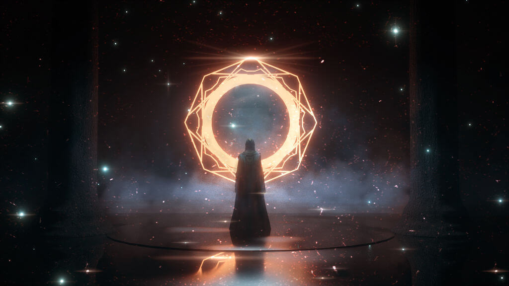 Illustration representing eerie and mysterious time travel stories with dark, unsettling atmosphere