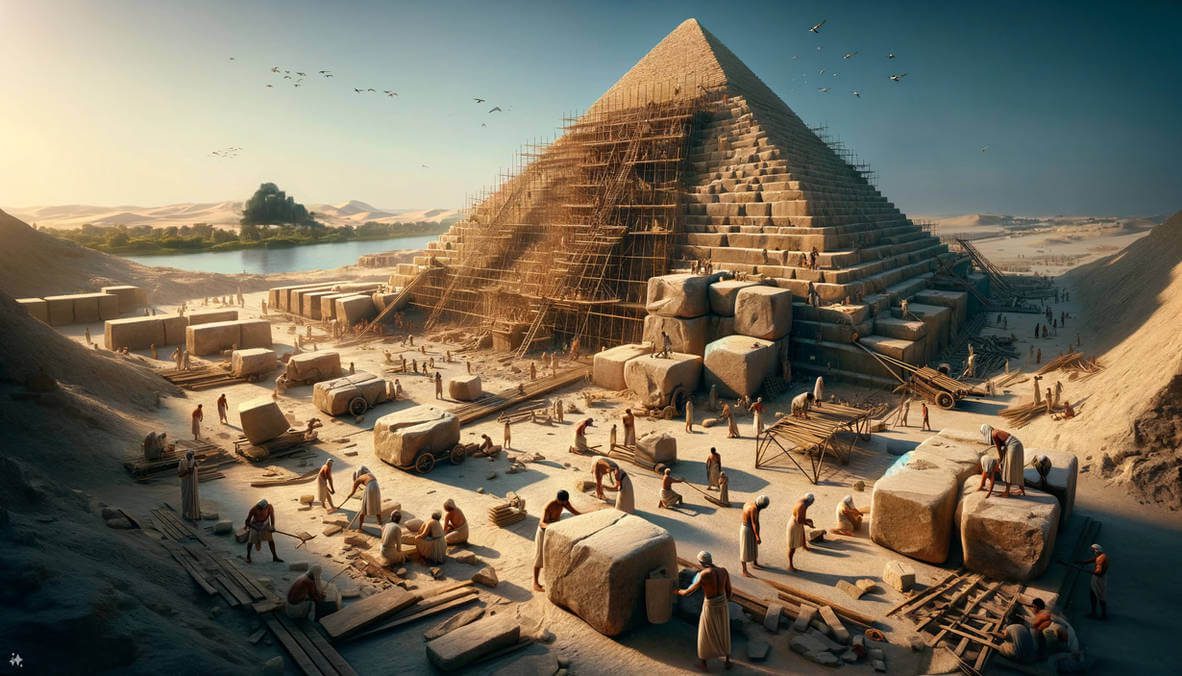 Ancient pyramids with restricted excavation zones