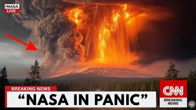 Massive eruption at Yellowstone as magnitude 7.9 earthquake triggers Steamboat Geyser eruption with rising magma activity.