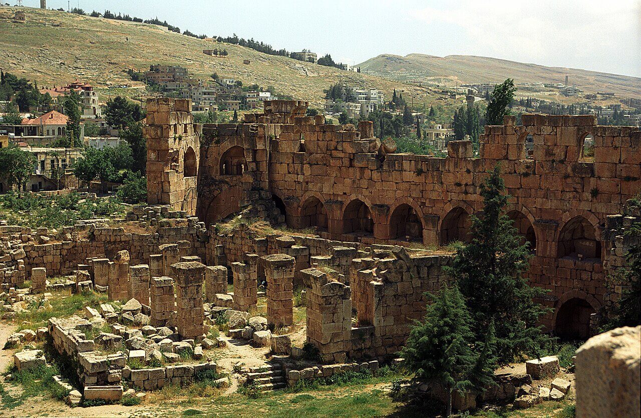 Temple of Bacchus located in Lebanon. 