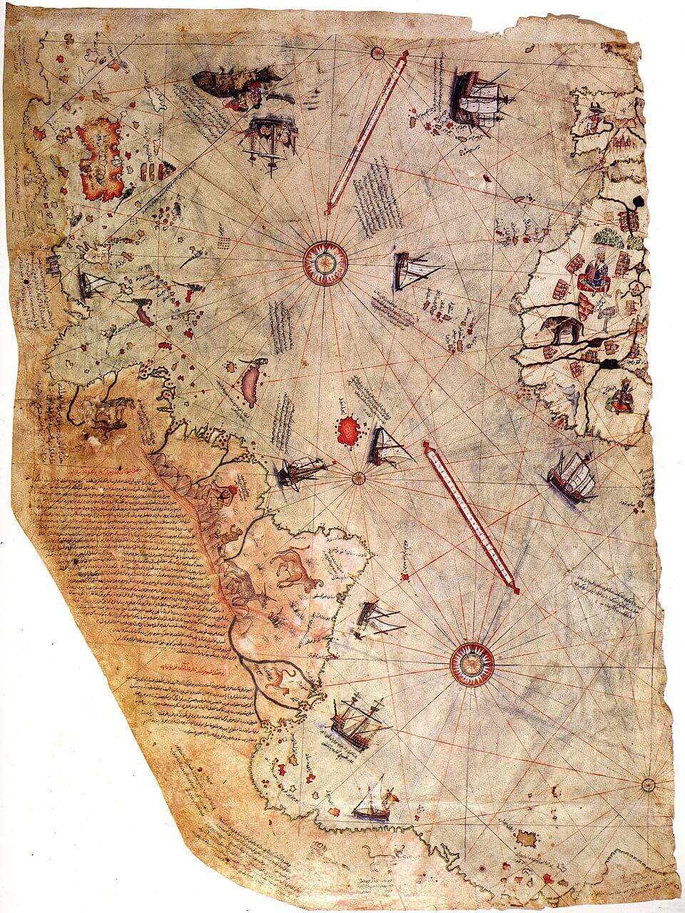 Surviving fragment of the Piri Reis map