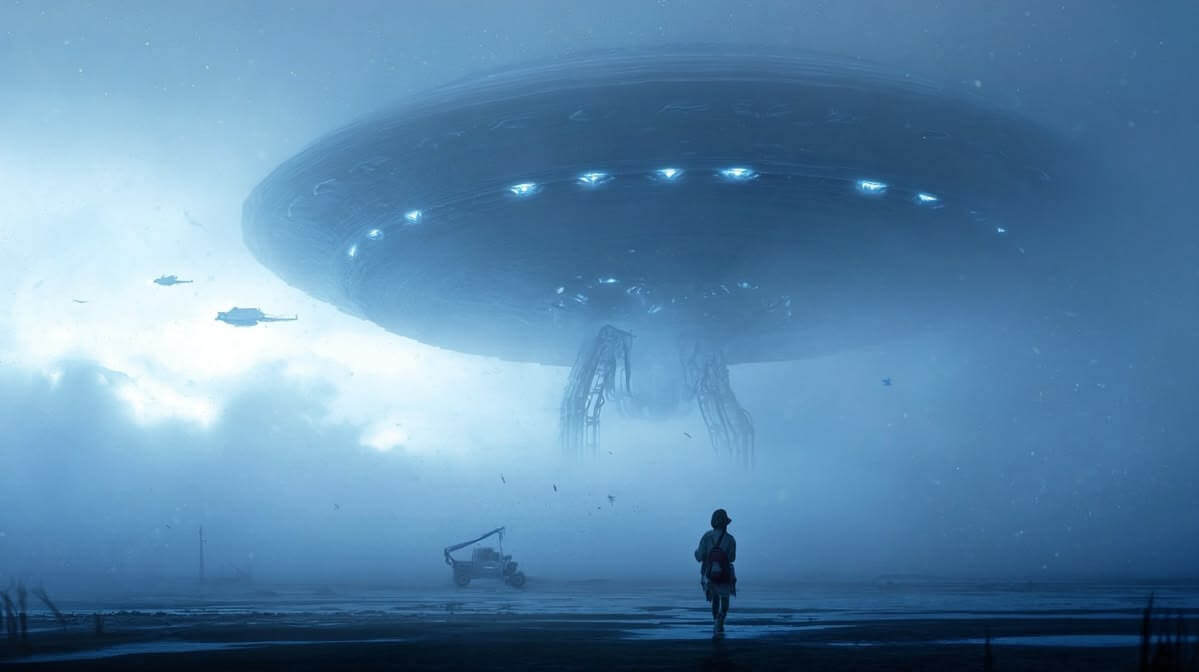 Nordic aliens among humans.