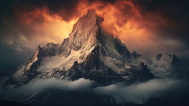 Mysterious mountain landscape.