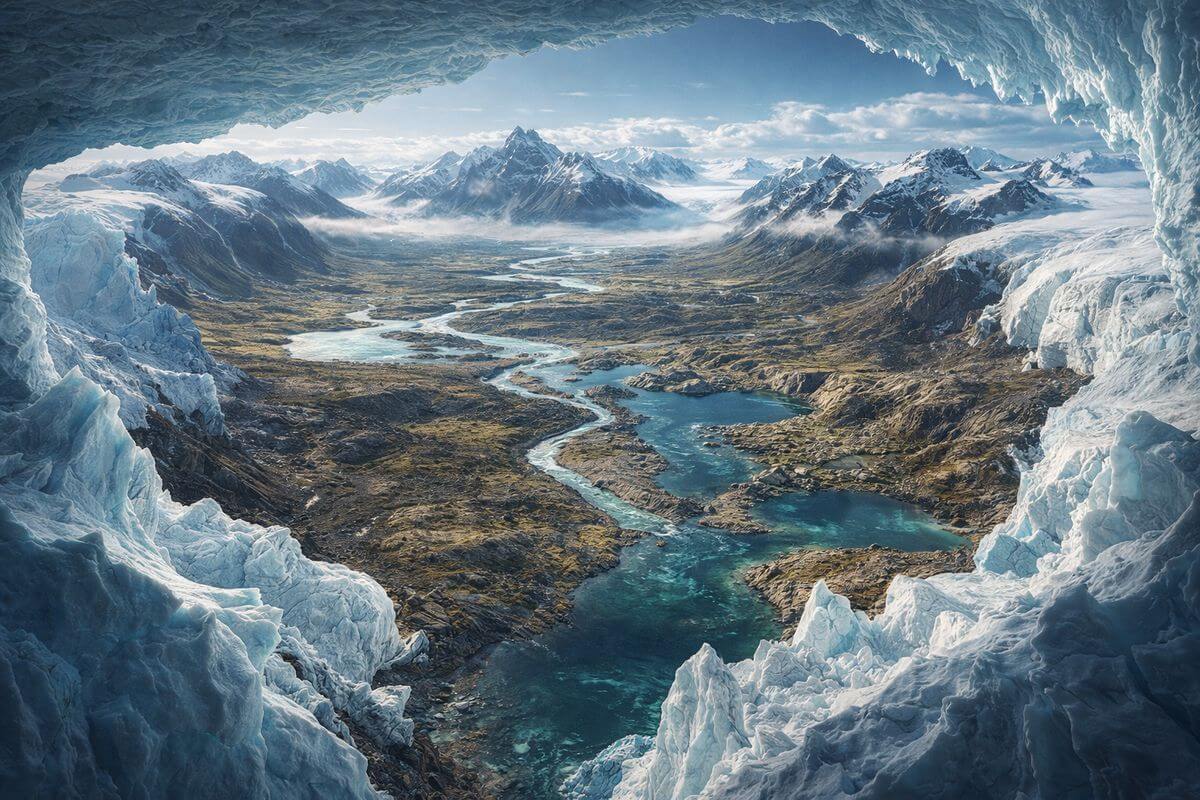 Lost world beneath Antarctic ice.