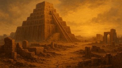 Ruins of an ancient Sumerian city in Mesopotamia.