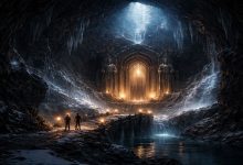 Massive underground portal-like gate.