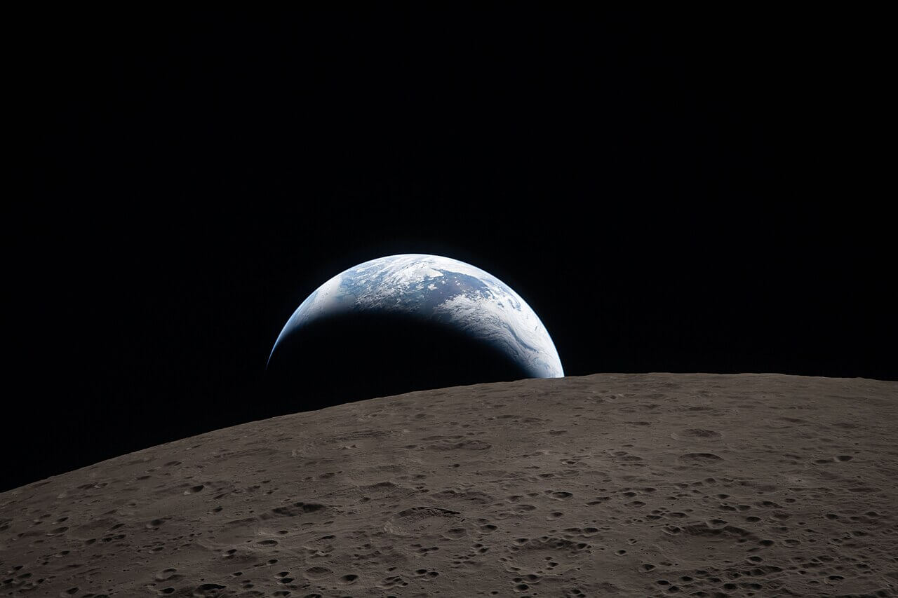 Earthset seen from space by astronaut Christina Koch aboard Integrity