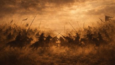 Napoleon battlefield ground war in action with troops fighting