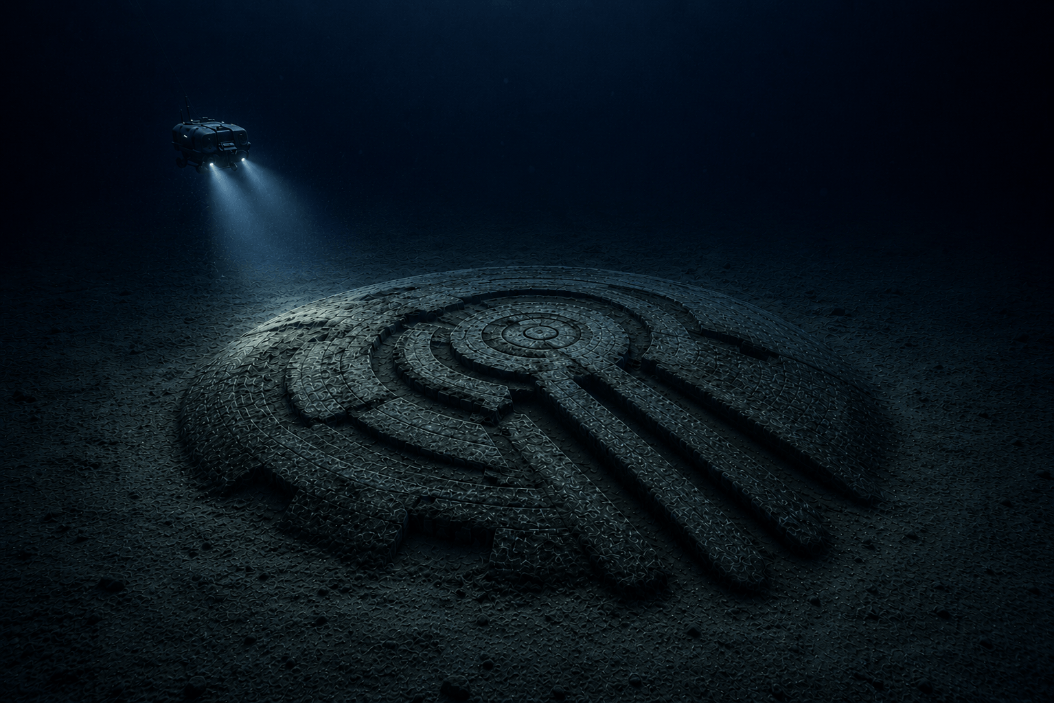 The Baltic Sea Anomaly on the seafloor.