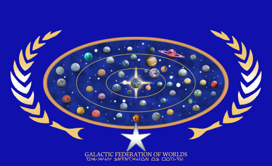 Artistic depiction of the Galactic Federation of Worlds flag