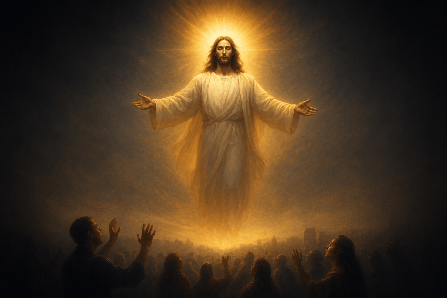 Artistic depiction of the resurrection of Jesus Christ.