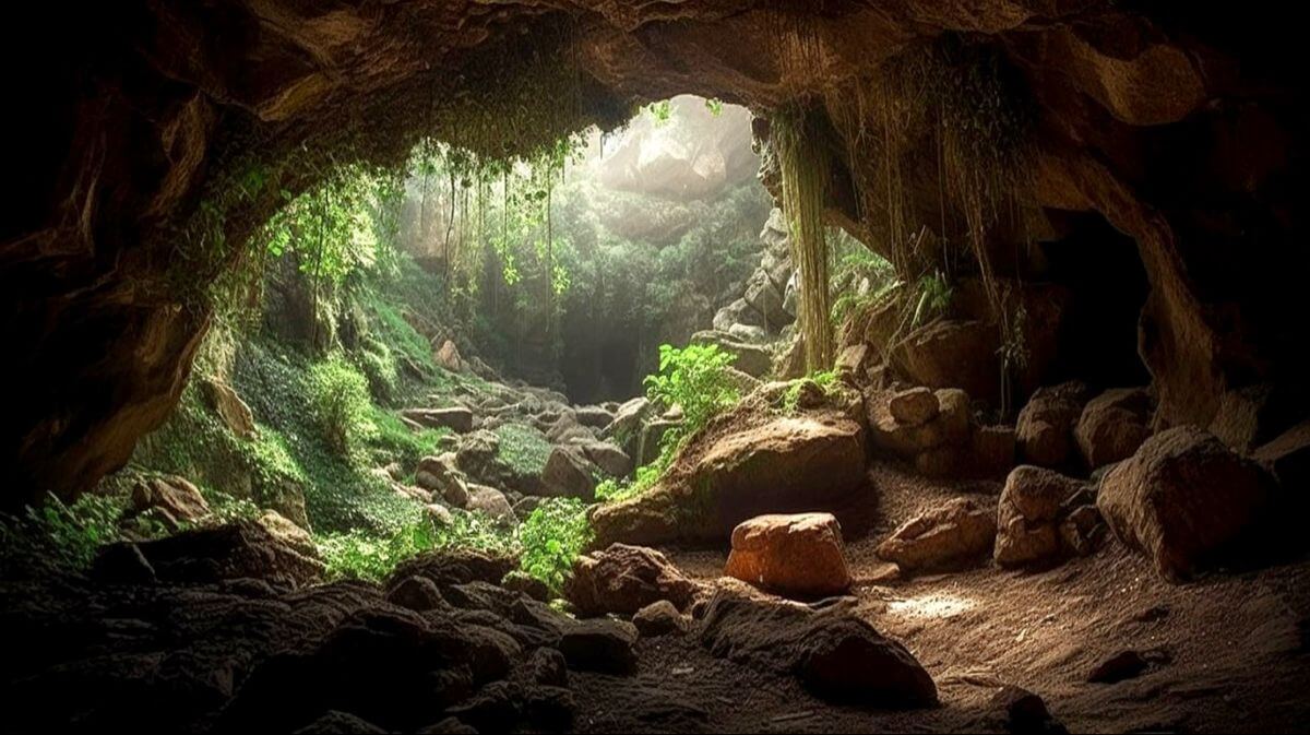 Interior of Russell Cave in Alabama