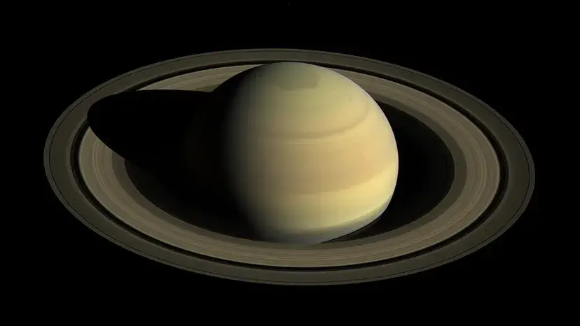 Saturn's rings captured by the Hubble Space Telescope