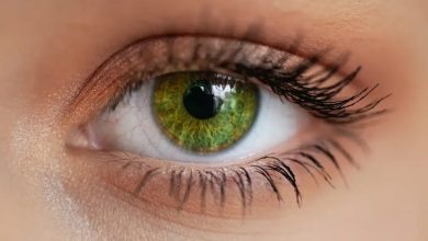 Close-up of green eyes